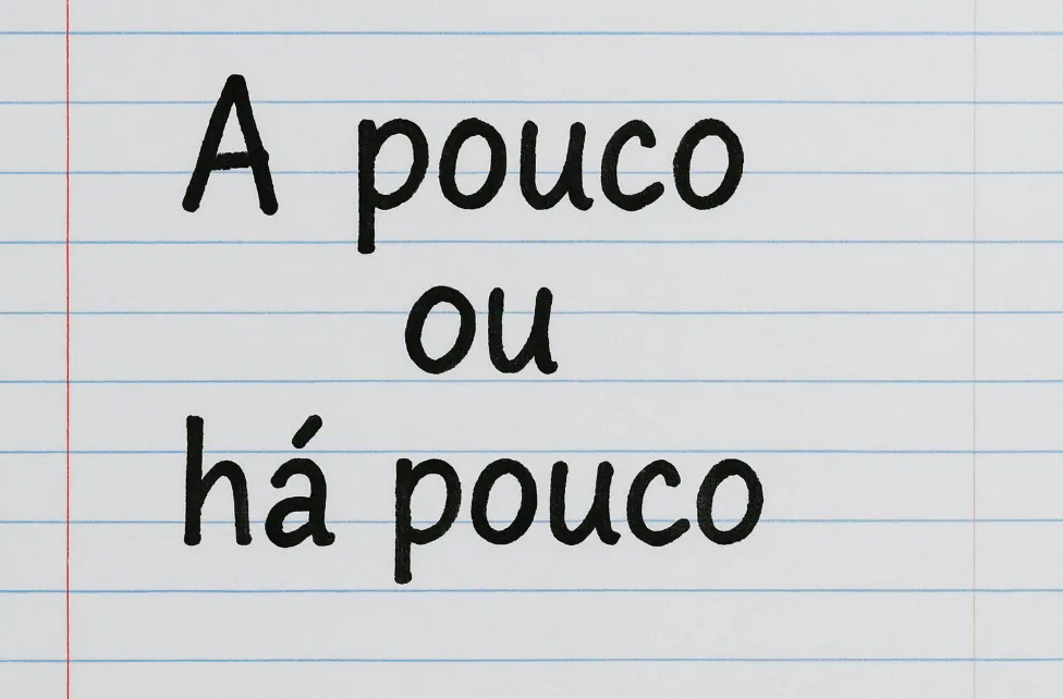 A pouco ou há pouco? Veja os respectivos significados | escreva.ai