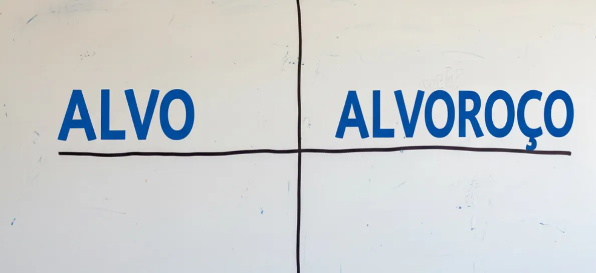 Alvo ou alvoroço? O que significa cada uma das palavras? | escreva.ai