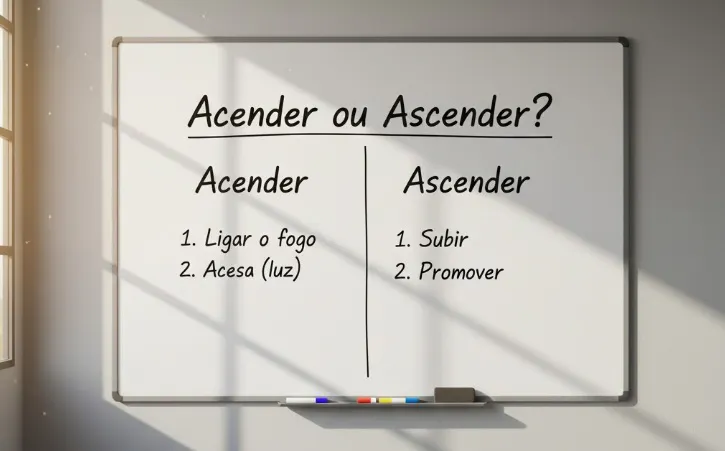 Acender ou Ascender? Quando usar o verbo correto | escreva.ai
