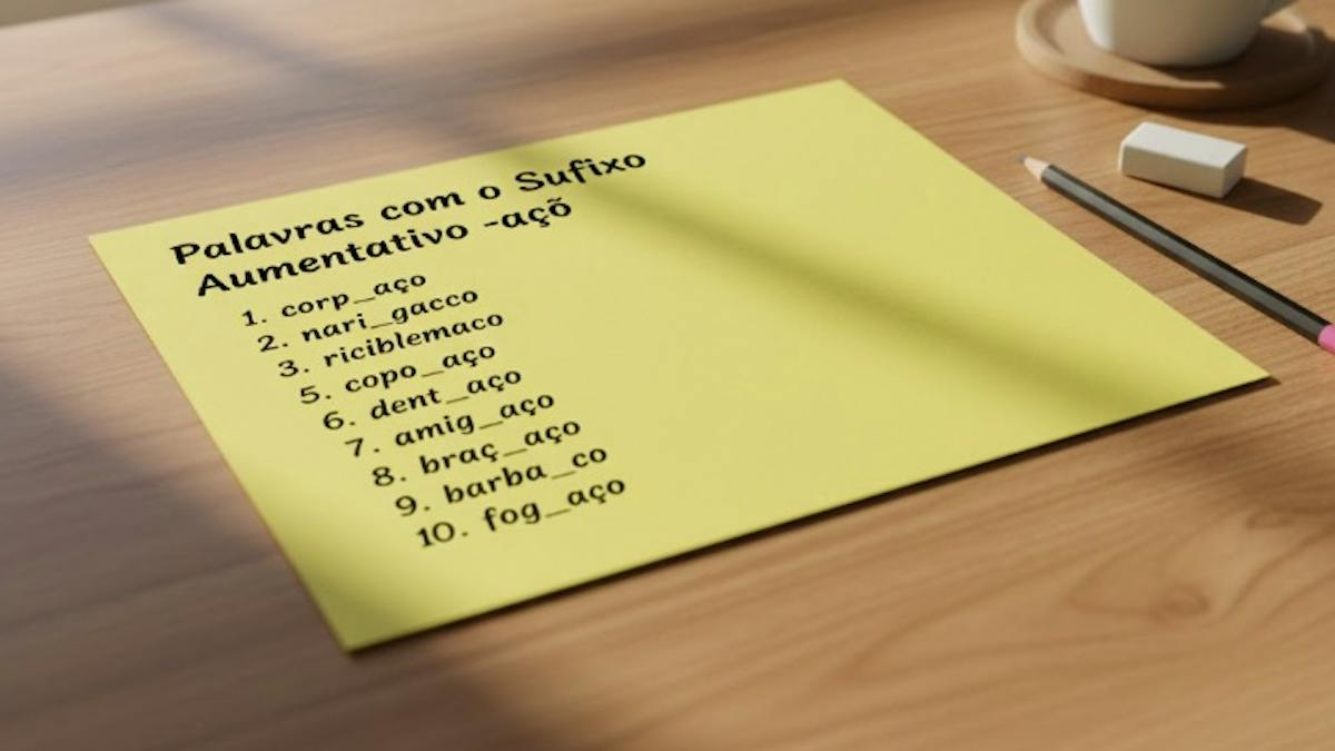 20 palavras com o Sufixo Aumentativo “-aço”