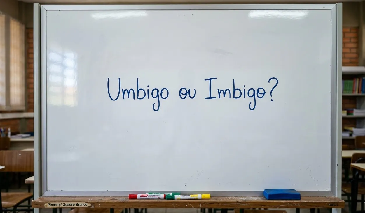 Umbigo ou imbigo: qual é o correto na língua portuguesa? | escreva.ai
